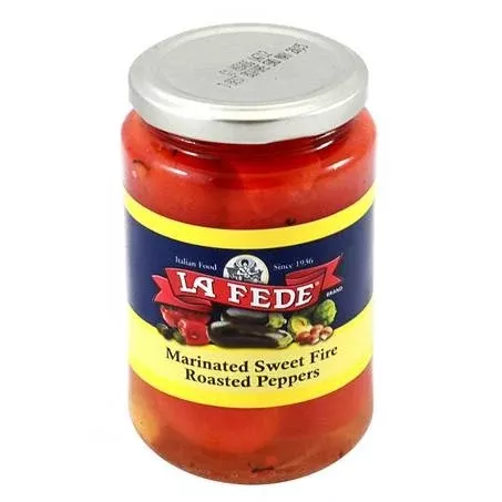 La Fede Marinated Sweet Fire Roasted Peppers, 12oz | 340g
