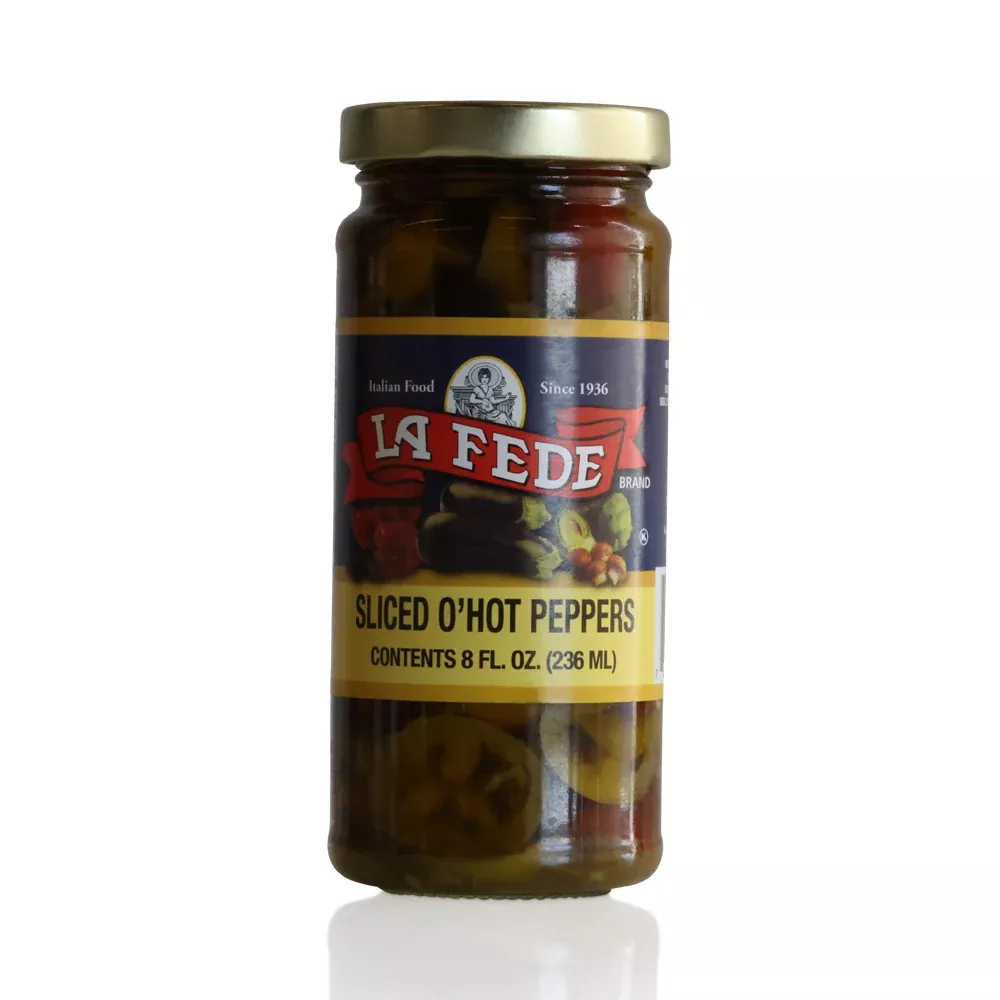 La Fede Sliced O'Hot Peppers, 8 fl oz
