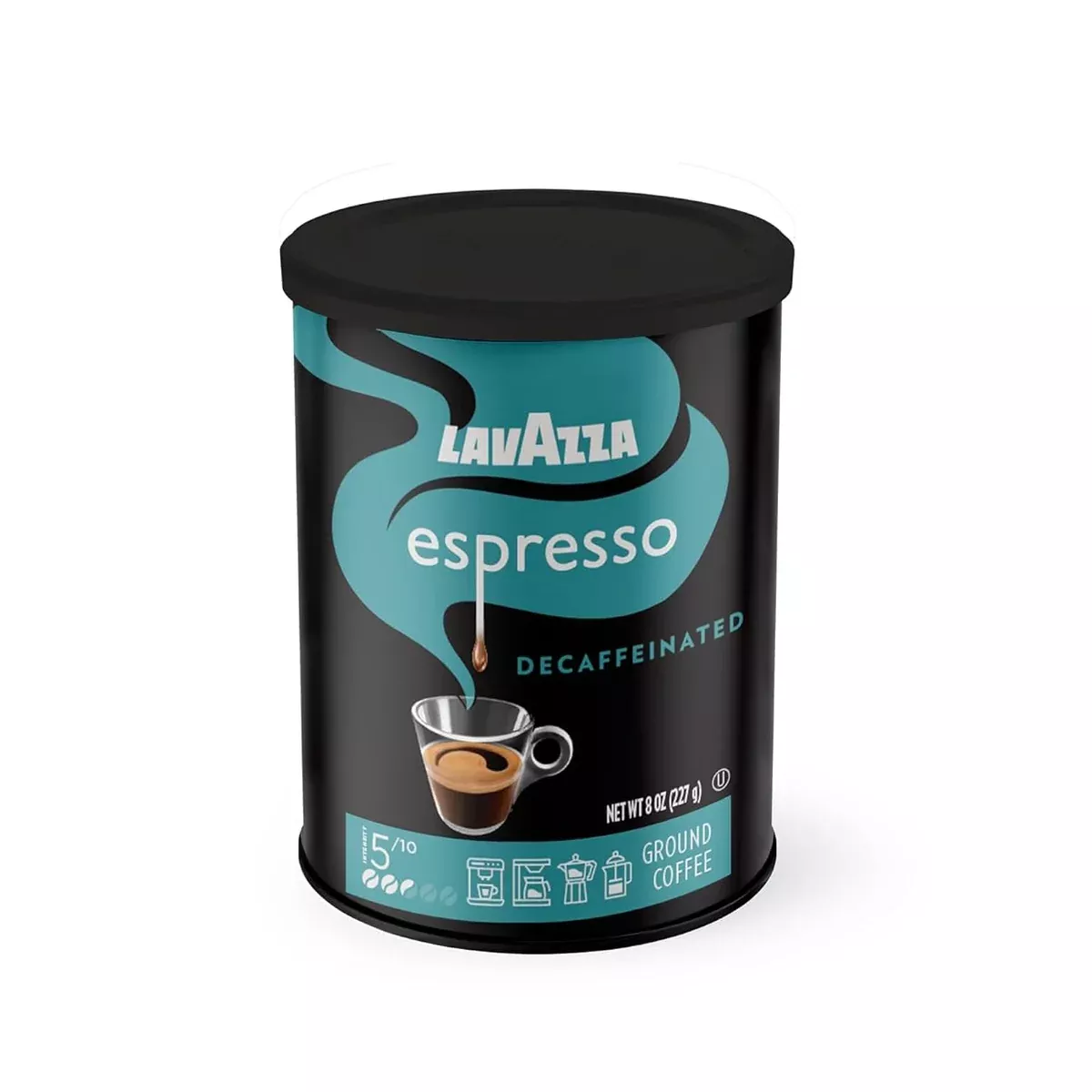 Lavazza Espresso Decaffeinated Ground Coffee, 8 oz TIN
