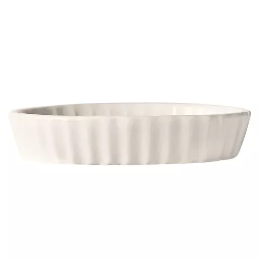 Libbey Dinnerware Libbey Bedrock Ovenware 4 Ounce Oval Creme Brulee 5 1/8" X 3 7/8" - Bright White 1 - 24 Each