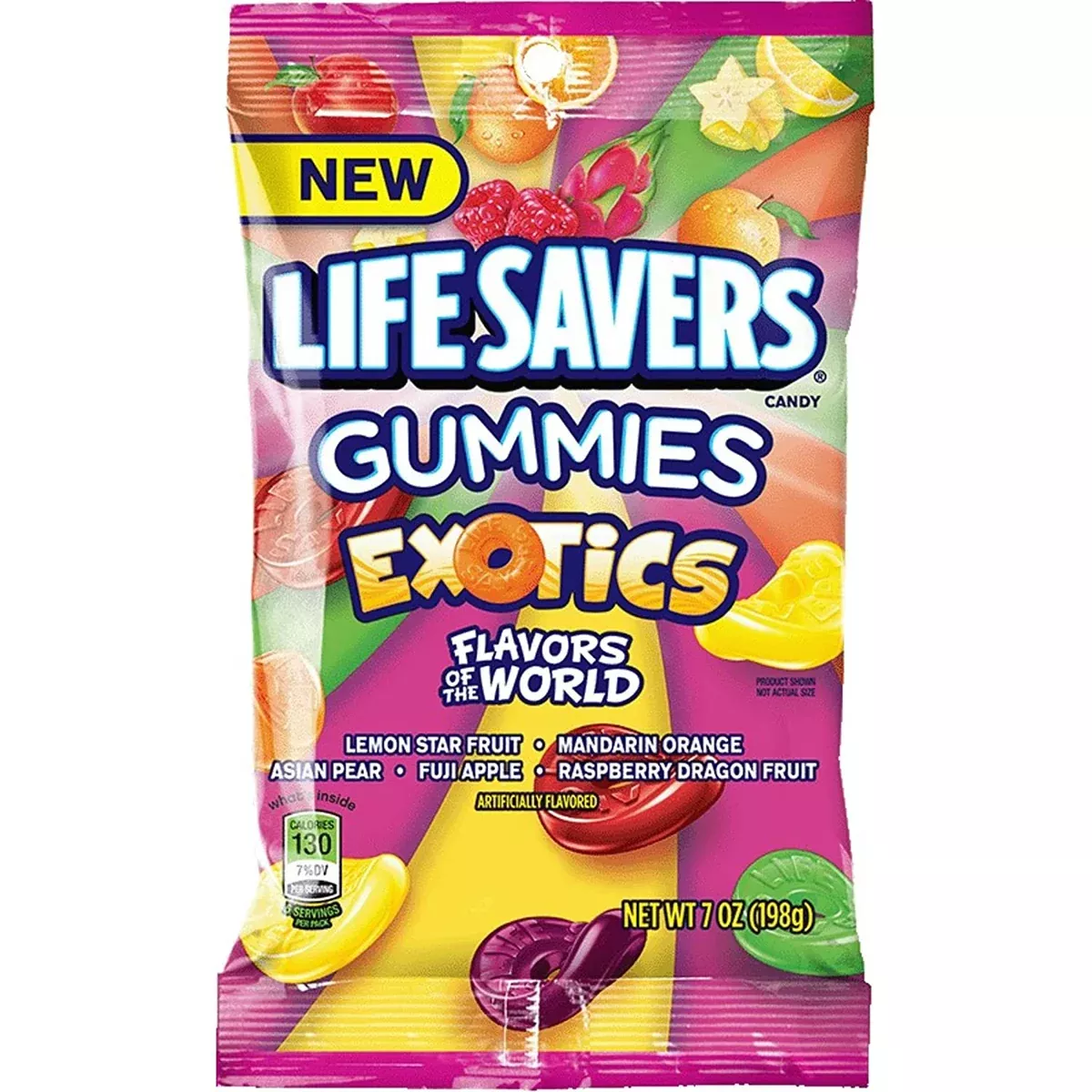 Life Savers Peg Bag Gummi Exotics 7 oz Single Bag
