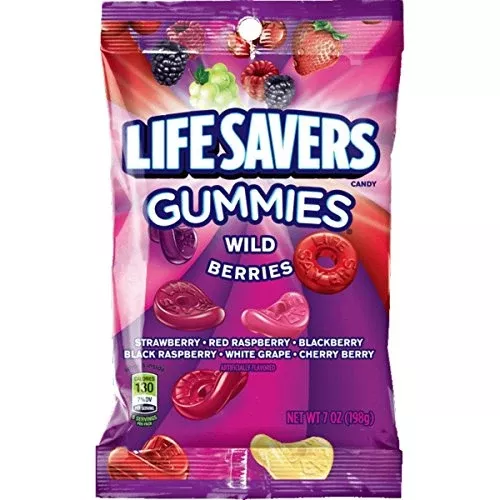 Life Savers Peg Bag Gummi Wild Berry 7 oz Single Bag