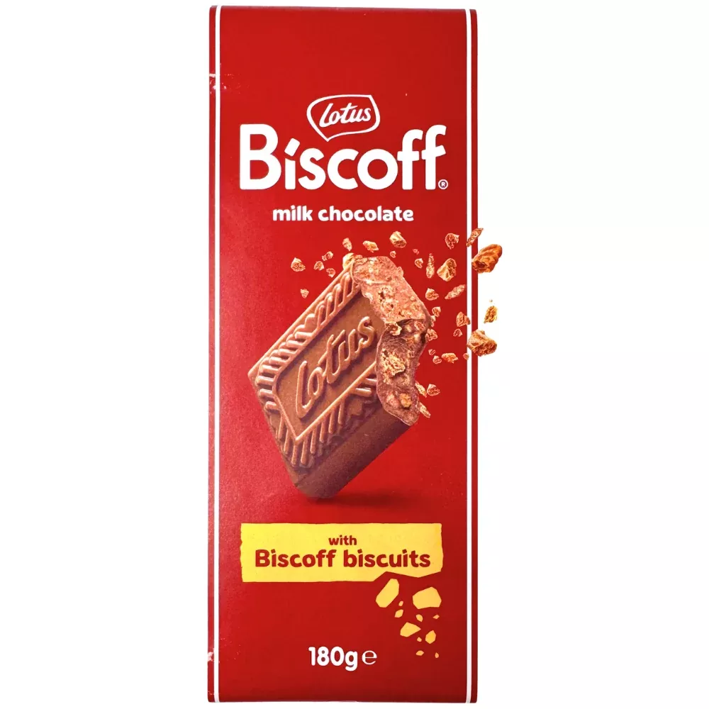 Lotus Biscoff Milk Chocolate Bar (UK) - 180g