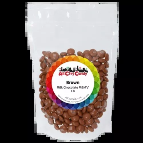 M&M Milk Chocolate Brown 1 lb. Bulk Bag