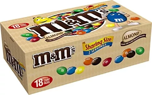 M&M's, Almond Milk Chocolate Candy Sharing Size, 2.83 Ounce, 18 Count