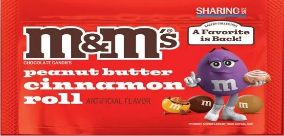 M&M's Peanut Butter Cinnamon Roll King Size - 2.83 oz 24ct