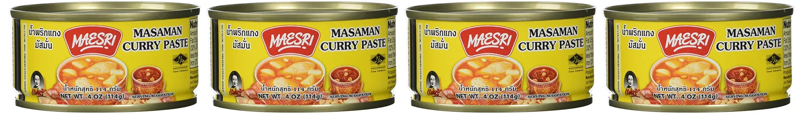 Maesri Thai Masaman Curry - 4 Oz (Pack Of 4)
