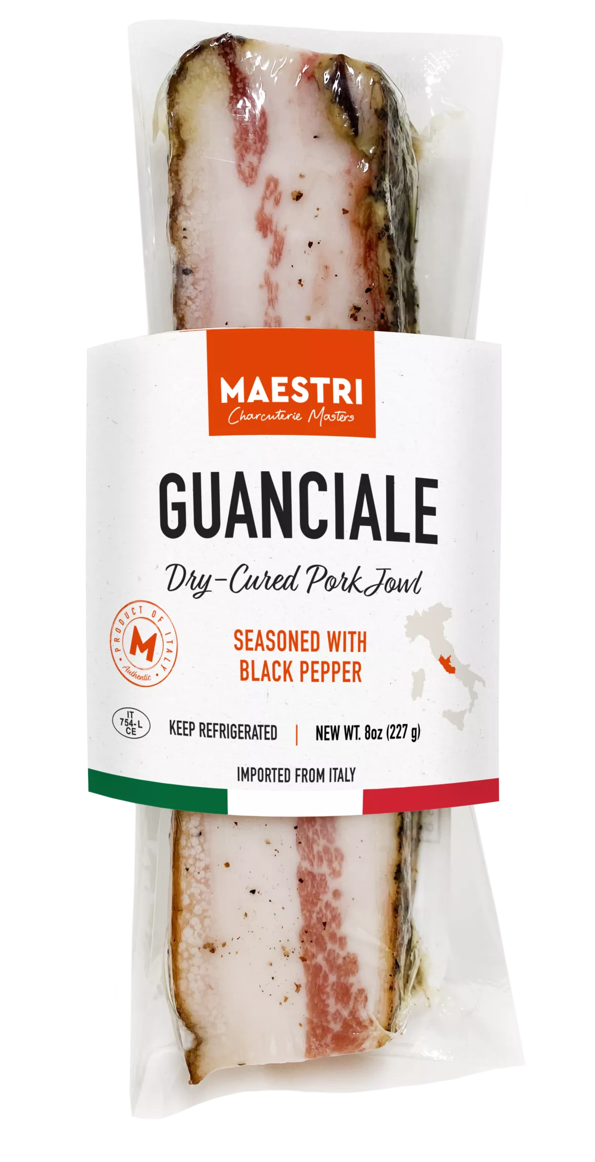 Maestri Guanciale, Cured Jowl, 6 oz