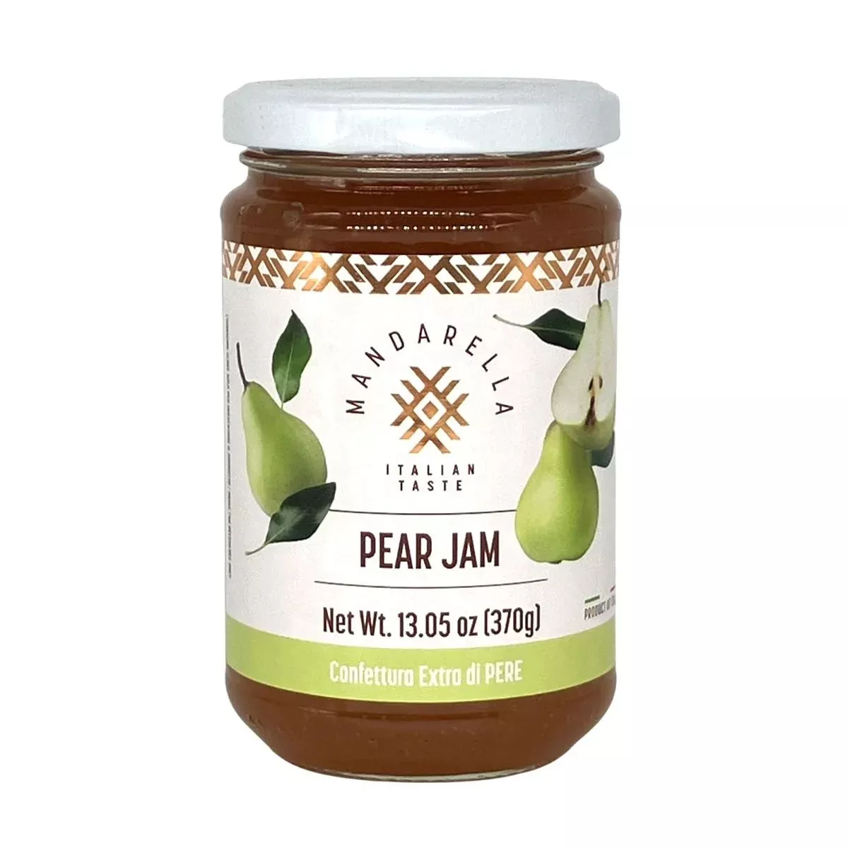 Mandarella Pear Jam, Confettura Extra di Pere, 13.05 oz (370g) | Gluten-Free | Made in Italy
