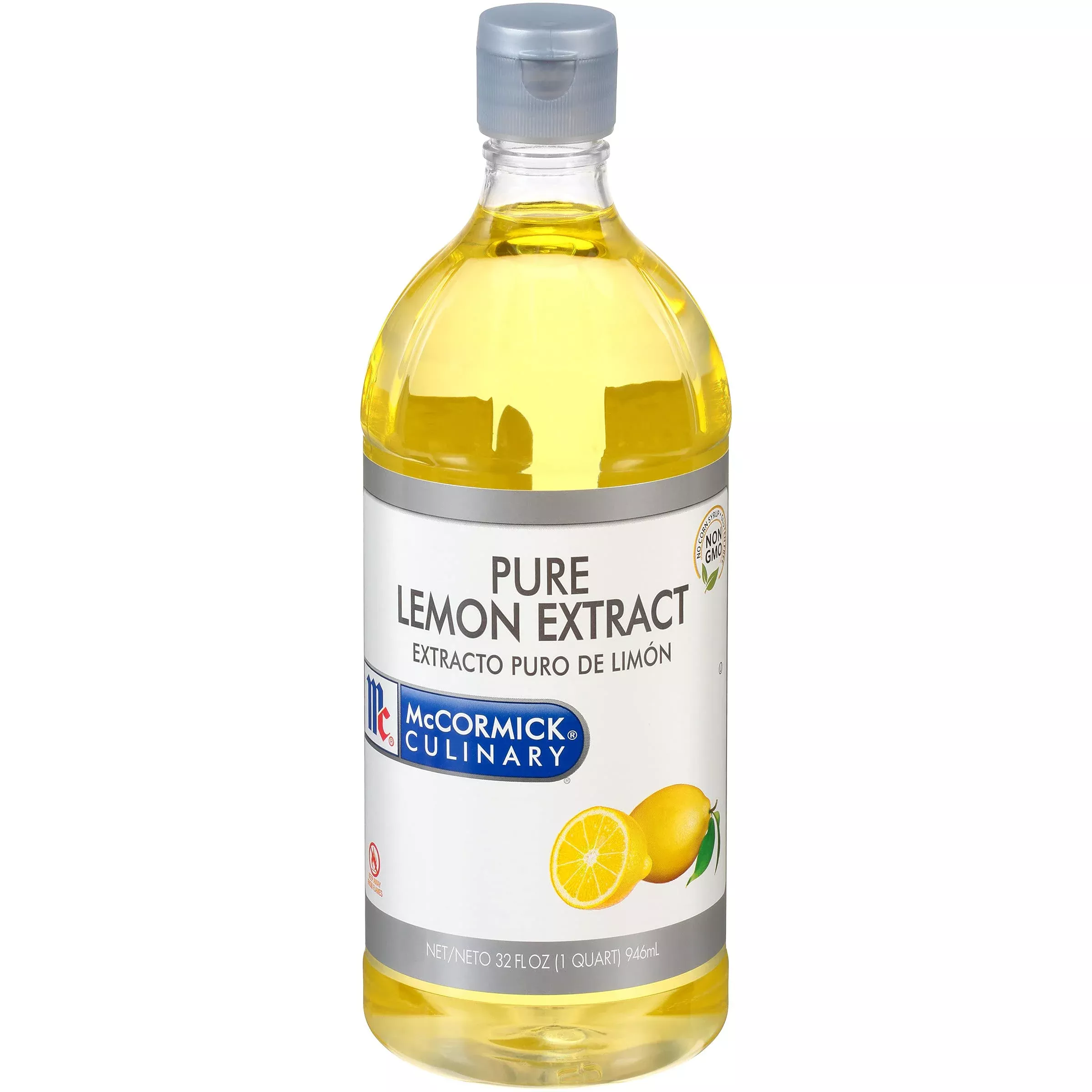 Mccormick Culinary Pure Lemon Extract, 32 Fl Oz - One 32 Fluid Ounce Bottle Of Lemon Flavoring Extract With Fresh Lemon Flavor, Use In Fillings, Mousses, Custards And More