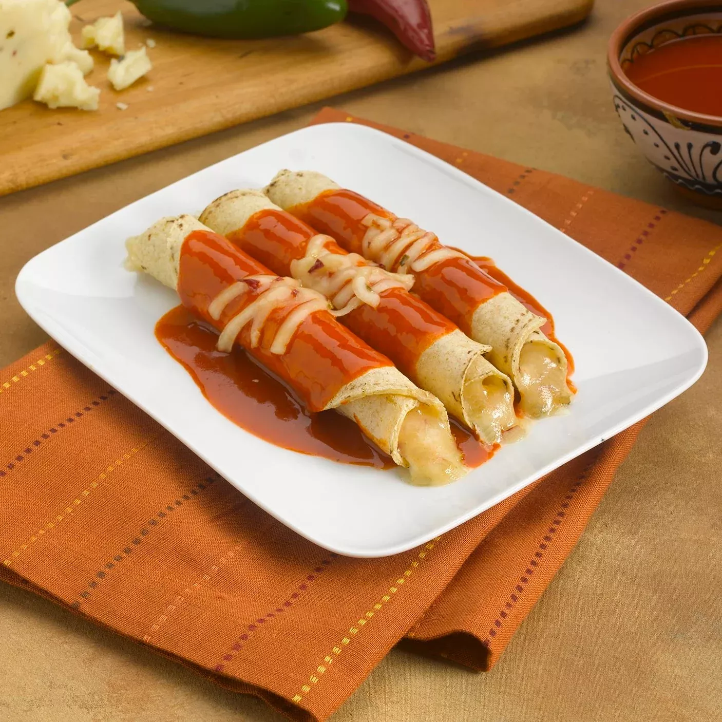 Mci Foods Frozen Cabo Real Three Cheese Enchilada 2.25 Ounce Size - 6400 Per Case