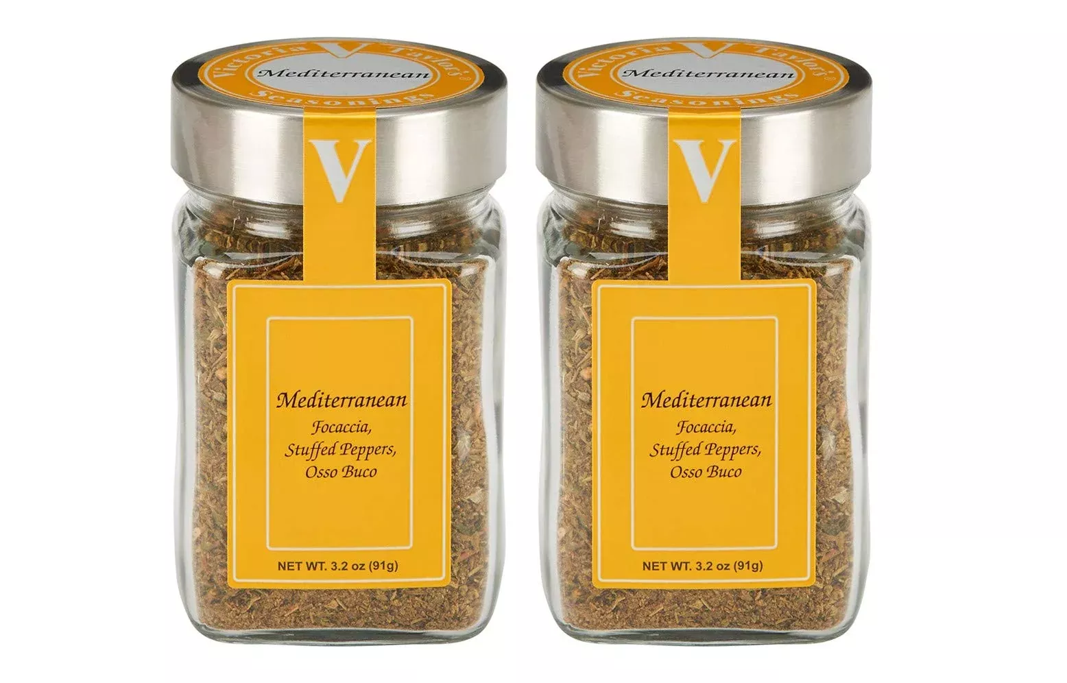 Mediterranean- Two 3.2 Oz. Jars -Add Flavor To Chicken Vegetables And Pasta.