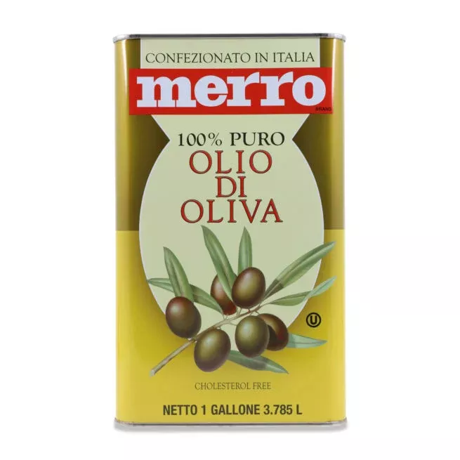 Merro 100% Pure Olive Oil, 1 Gallon Tin