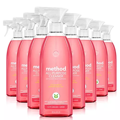 Method All-Purpose Cleaner Spray, Plant-Based And Biodegradable Formula Perfect For Most Counters, Tiles, Stone, And More, Pink