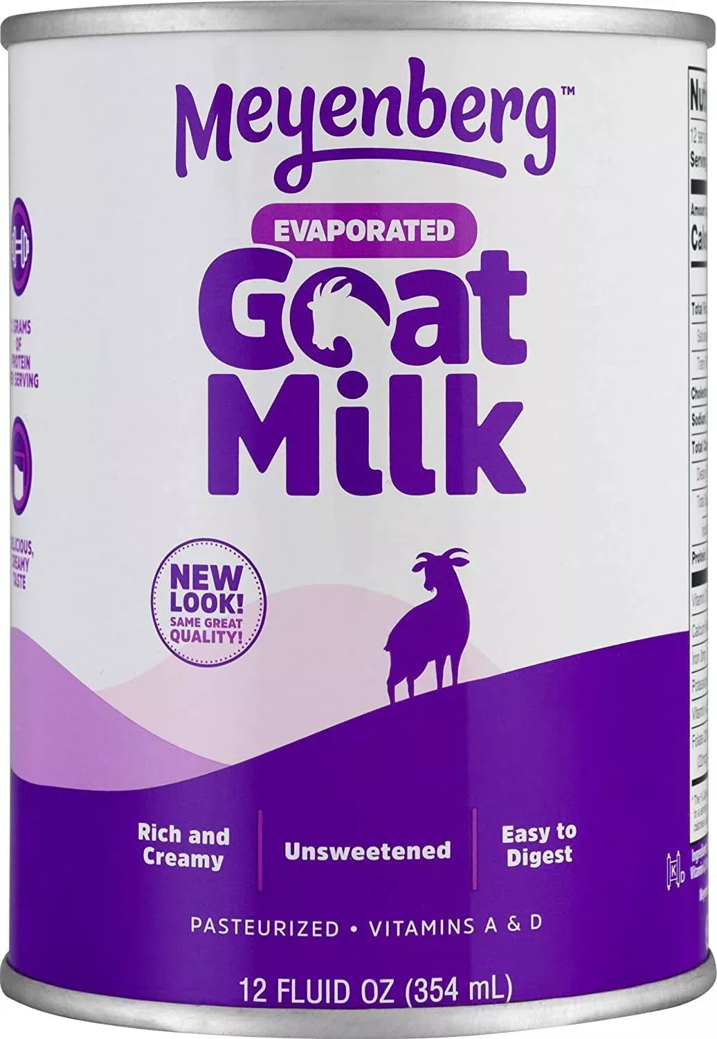 Meyenberg Evaporated Goat Milk, Vitamin D, 12 Fl Oz (Pack Of 3)