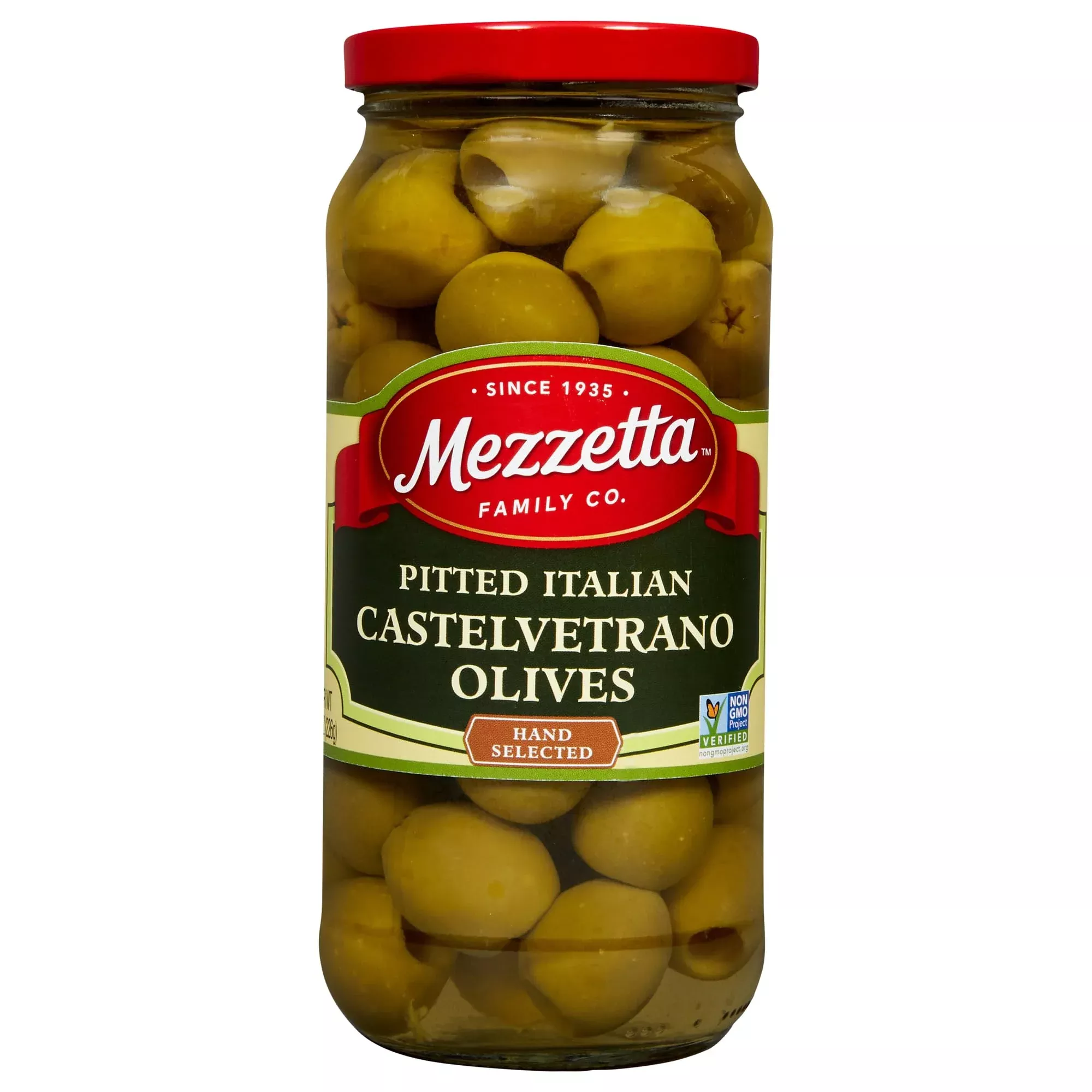 Mezzetta Pitted Castelvetrano Italian Green Olives, 8 Oz