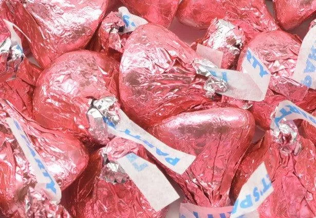 Milk Chocolate Pink Hershey's Kisses Bulk - 2 lb.