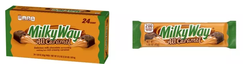 Milky Way All Caramel Chocolate Bars 1.55oz 24-Pack