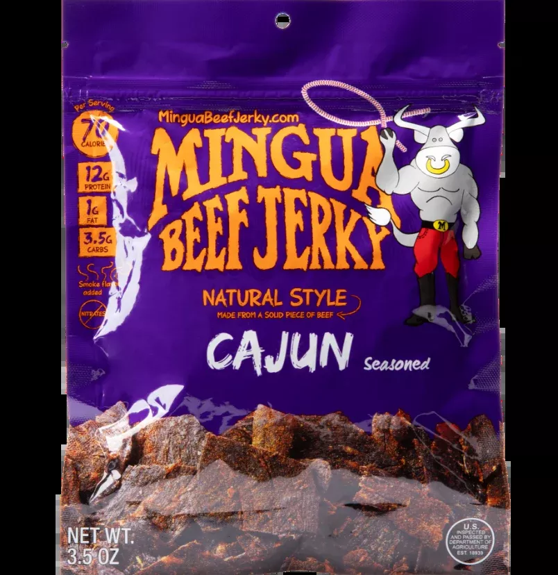 Mingua Cajun Beef Jerky, 3.5 oz Bag