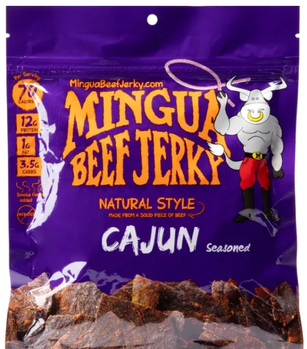 Mingua Cajun Beef Jerky, 3 oz Bag
