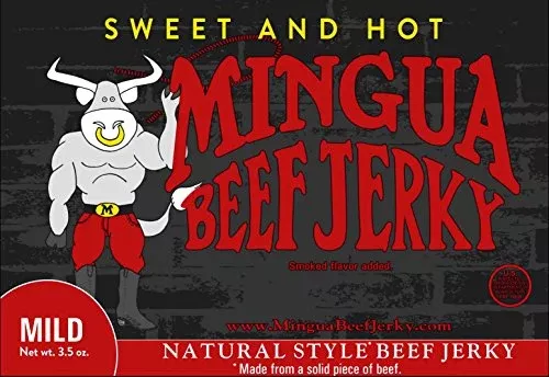 Mingua Sweet & Hot Beef Jerky, 3 oz Bag