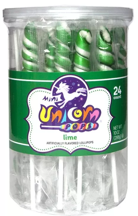 Mini Unicorn Colors Green Lime Candy - 10 oz 24ct