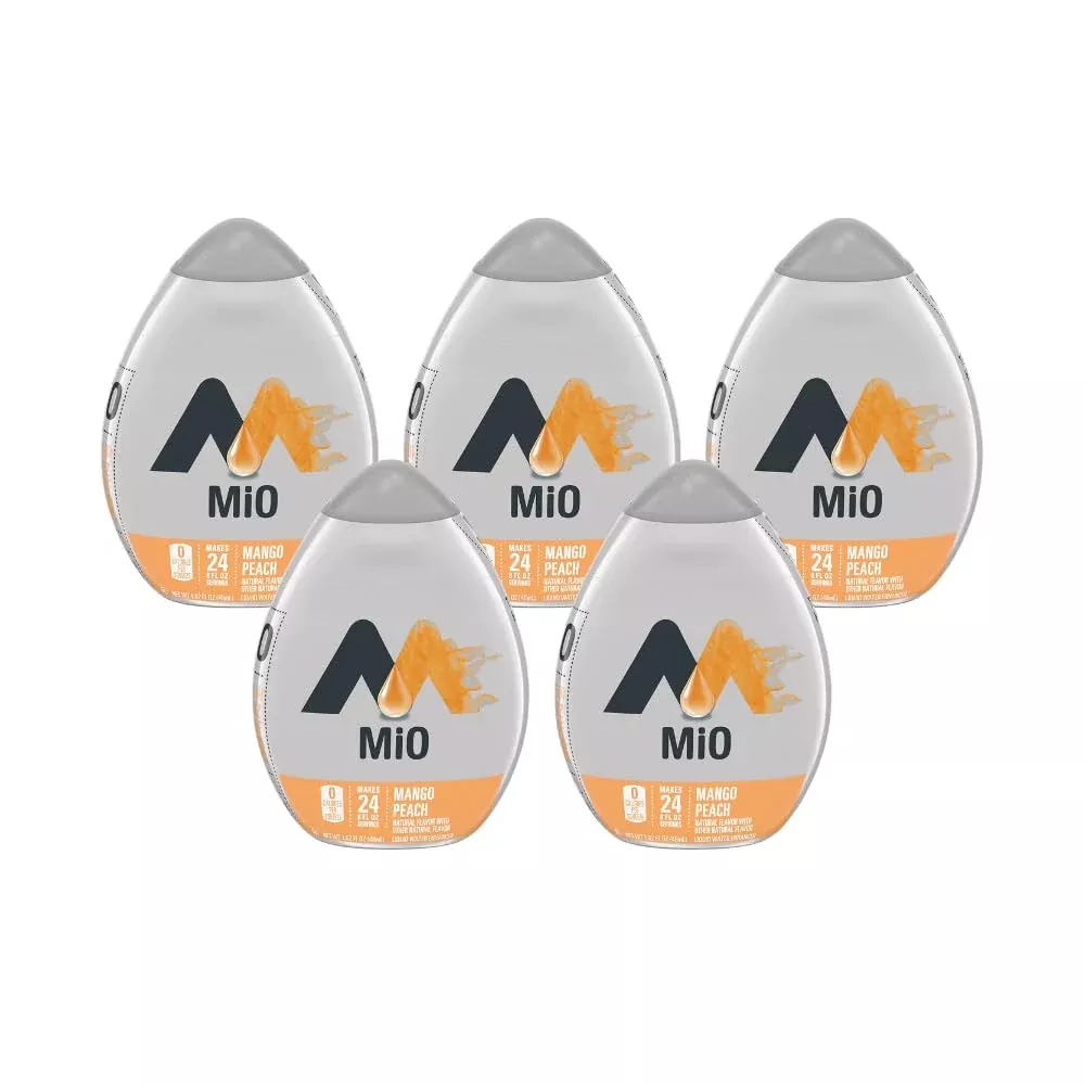 Mio Liquid Water Enhancer, Mango Peach, 1.62 Oz, (Pack Of 5)