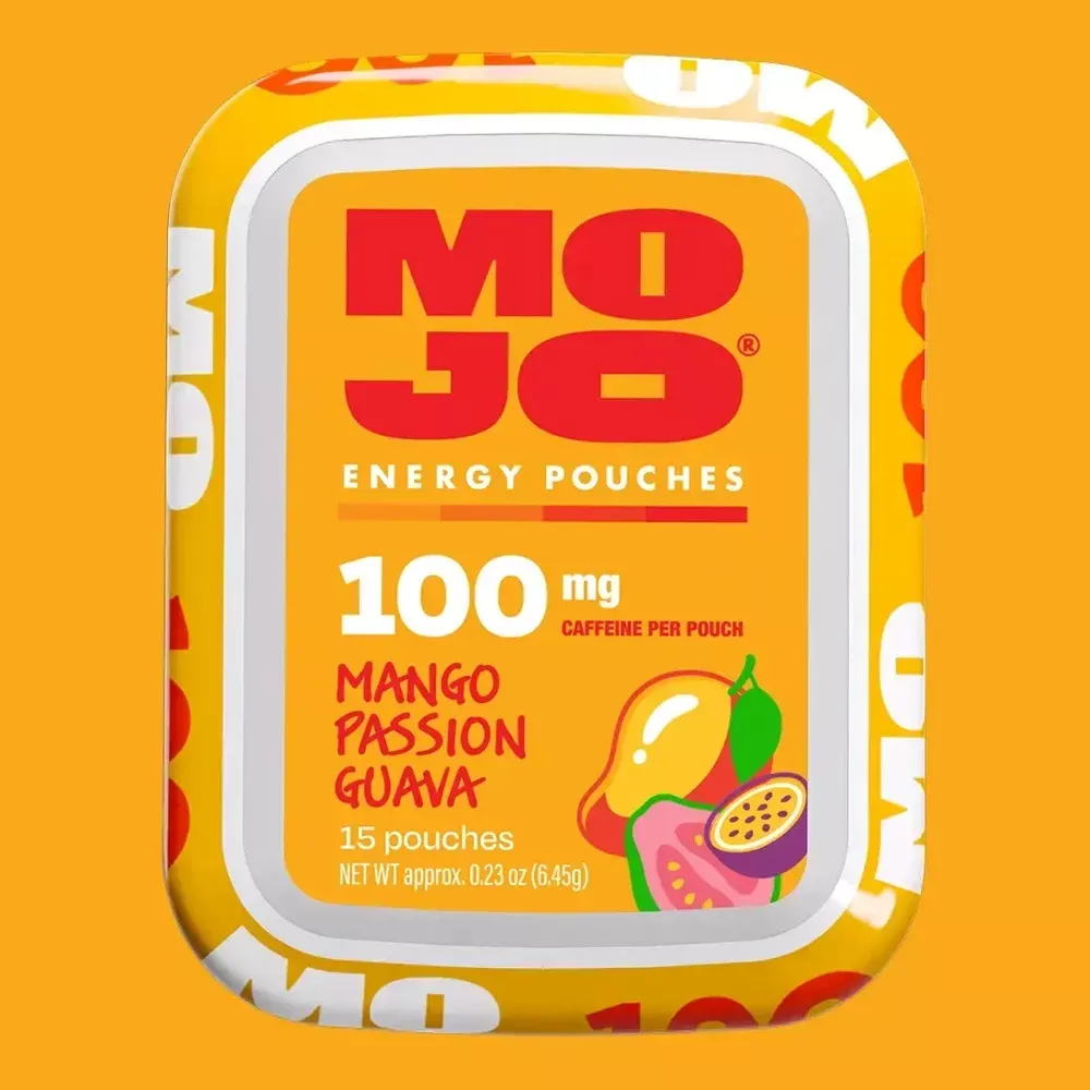 Mojo Mango Passion Guava Energy Pouches – 100mg, 5-Pack