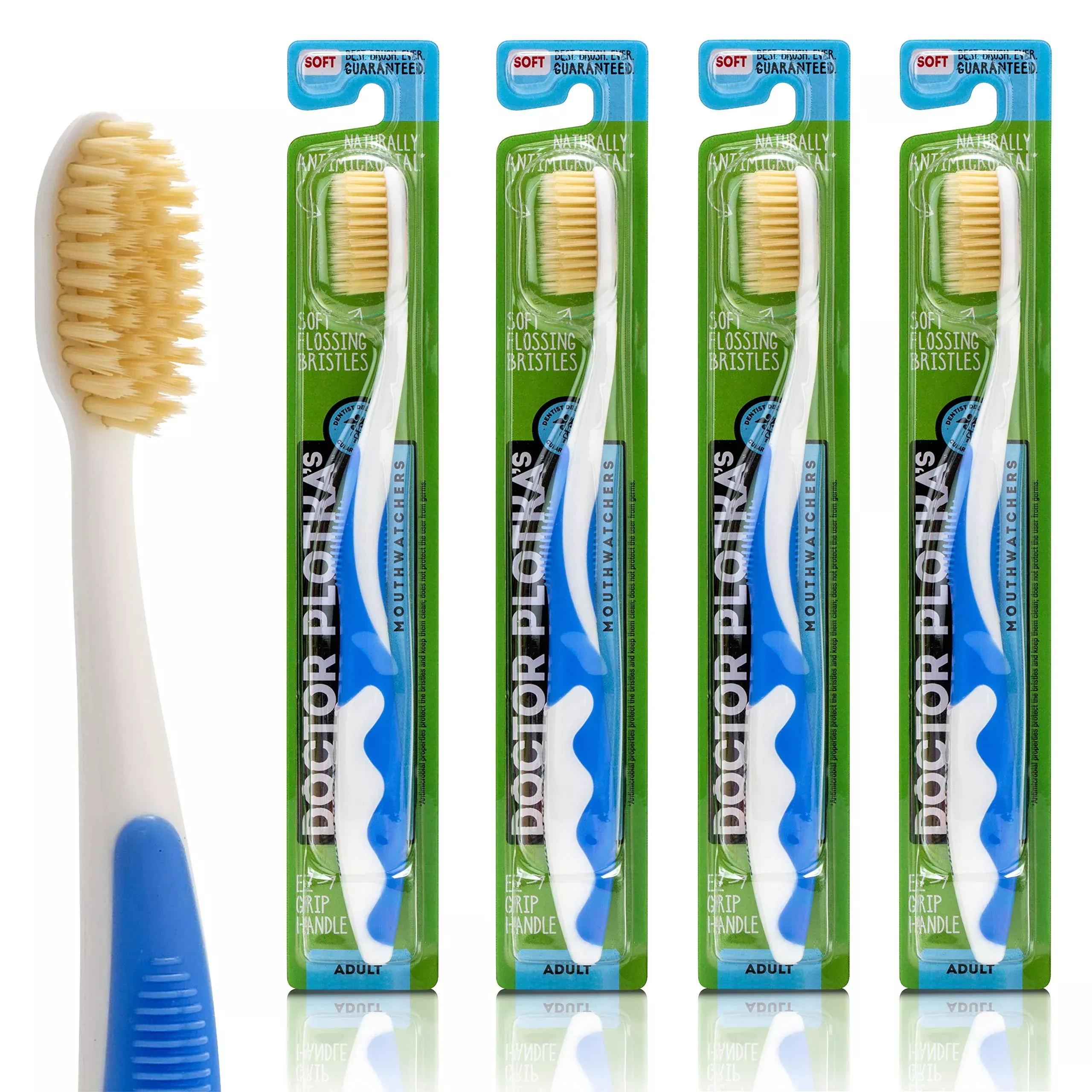 Mouthwatchers Dr Plotkas Extra Soft Bristle Flossing Toothbrush Manual Soft Toothbrush For Adults Ultra Clean Nano Toothbrush