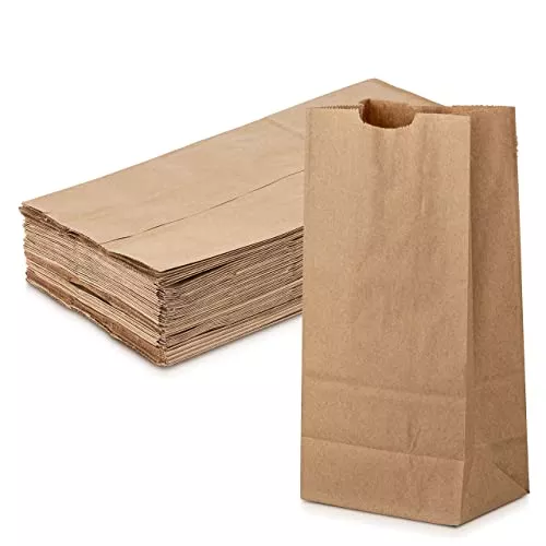 Mt Product Brown Paper Bags - 8 Lbs. Capacity, Multipurpose Grocery Ba