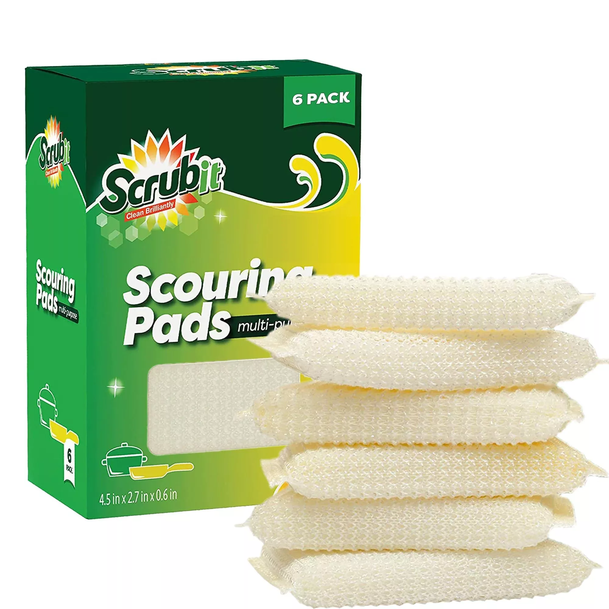 Multi-Purpose Scouring Pad By Scrub-It - Non-Scratch Cleaning Dobie Pa
