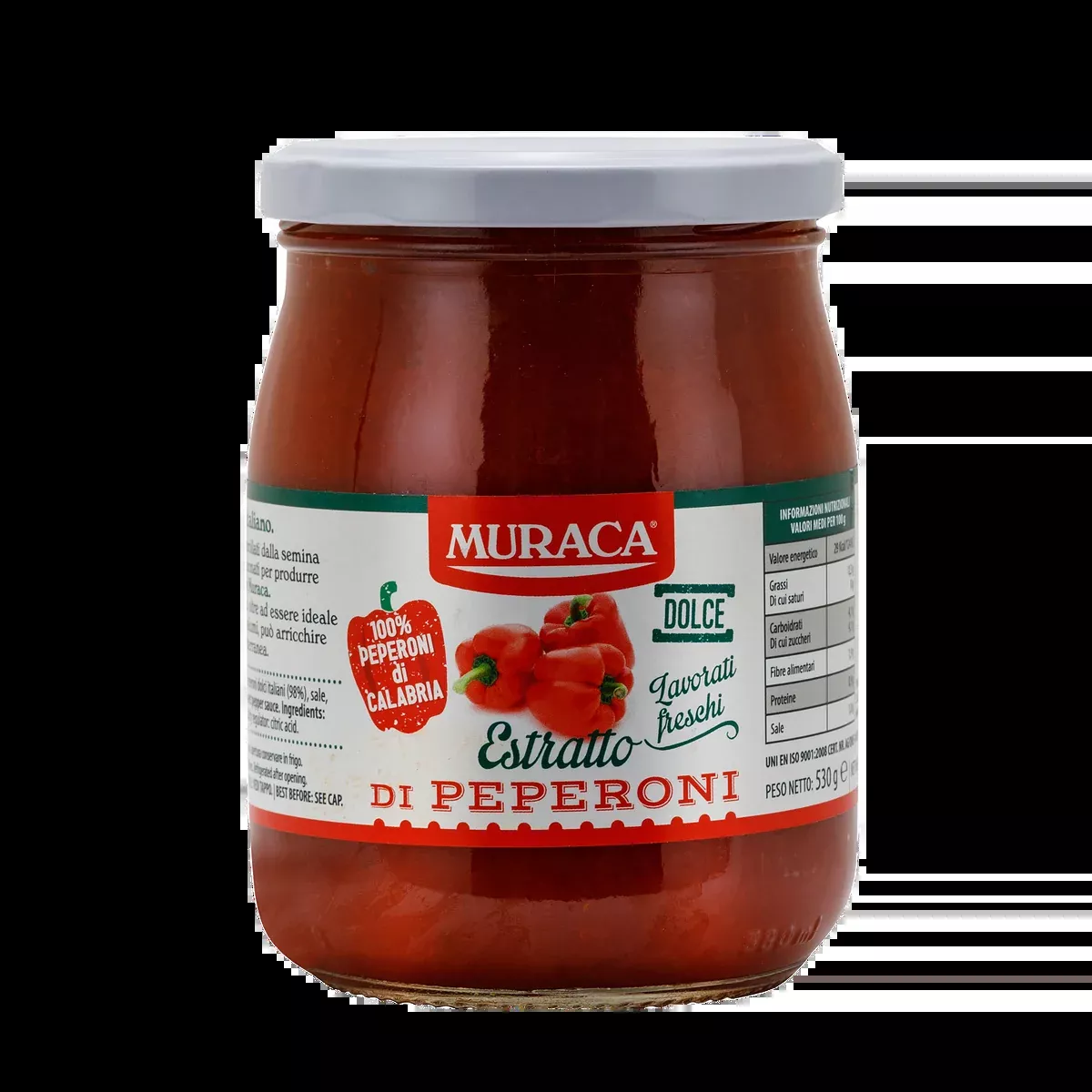 Muraca 100% Calabrian Sweet Chili Pepper Paste Sauce, 35 oz | 1000g