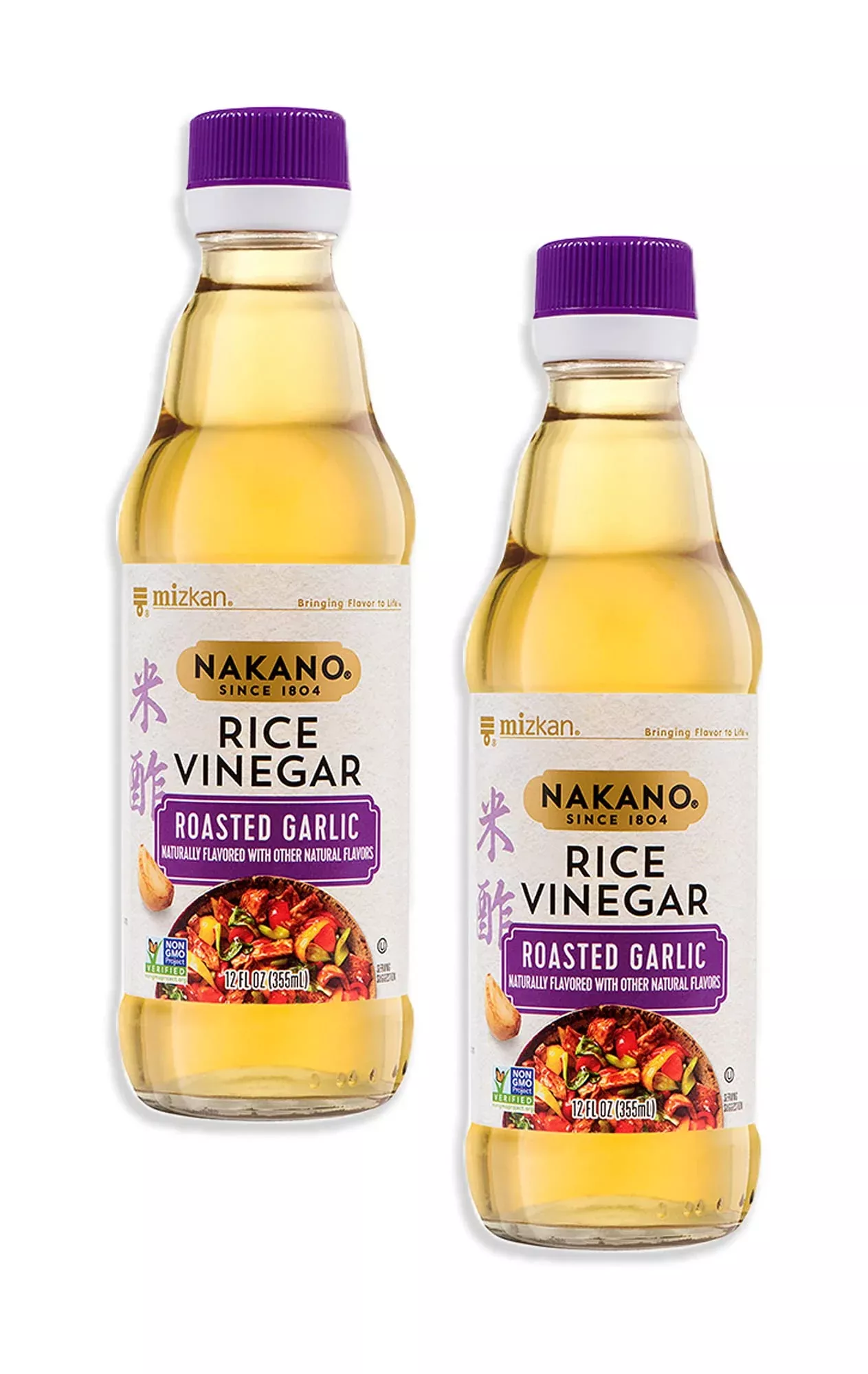 Nakano Rice Vinegar Seasoned Roasted Garlic -- 12 Fl Oz - 2 Pc