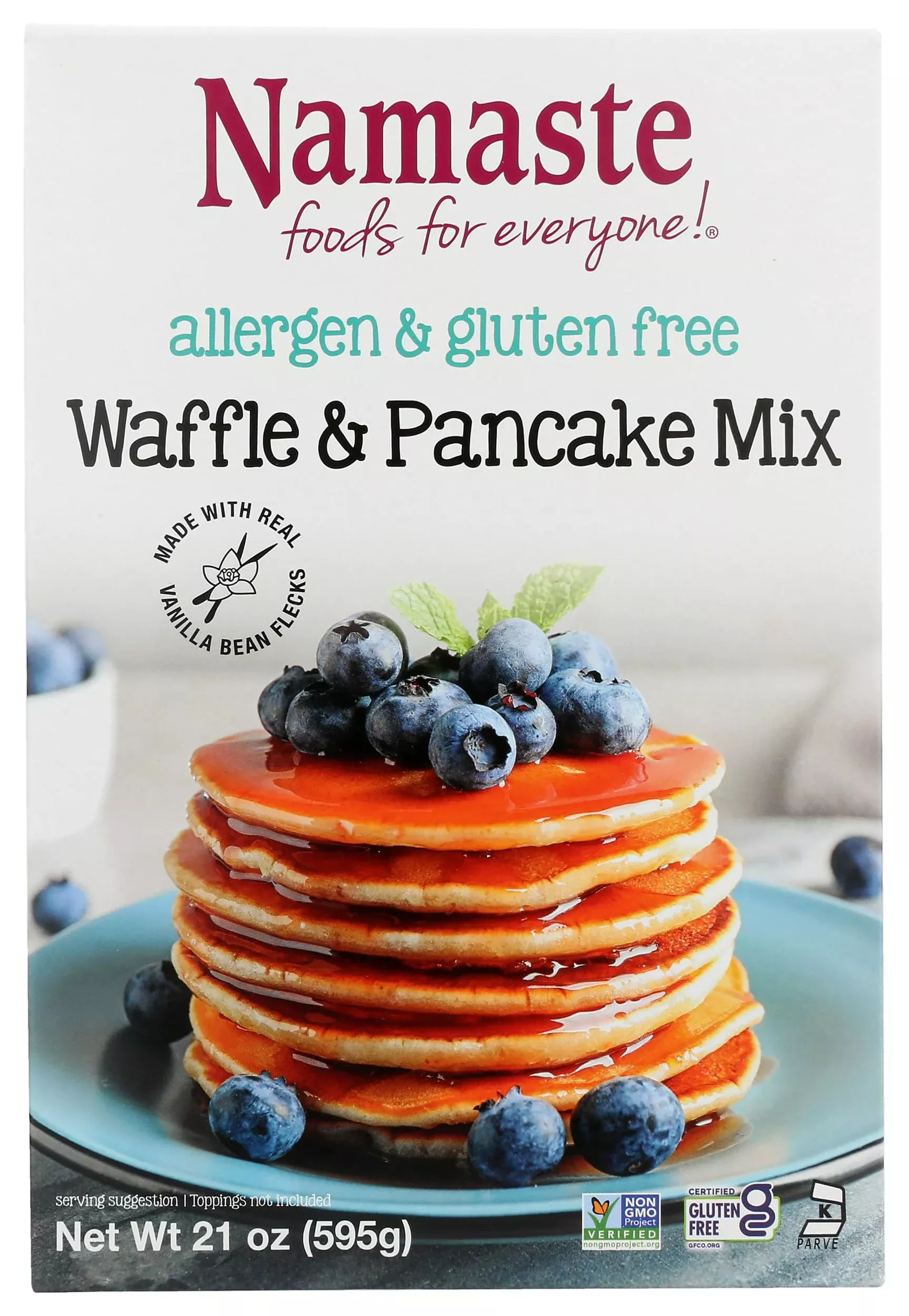 Namaste Foods Gluten Free Waffle & Pancake Mix, 21 Oz (Pack Of 6)