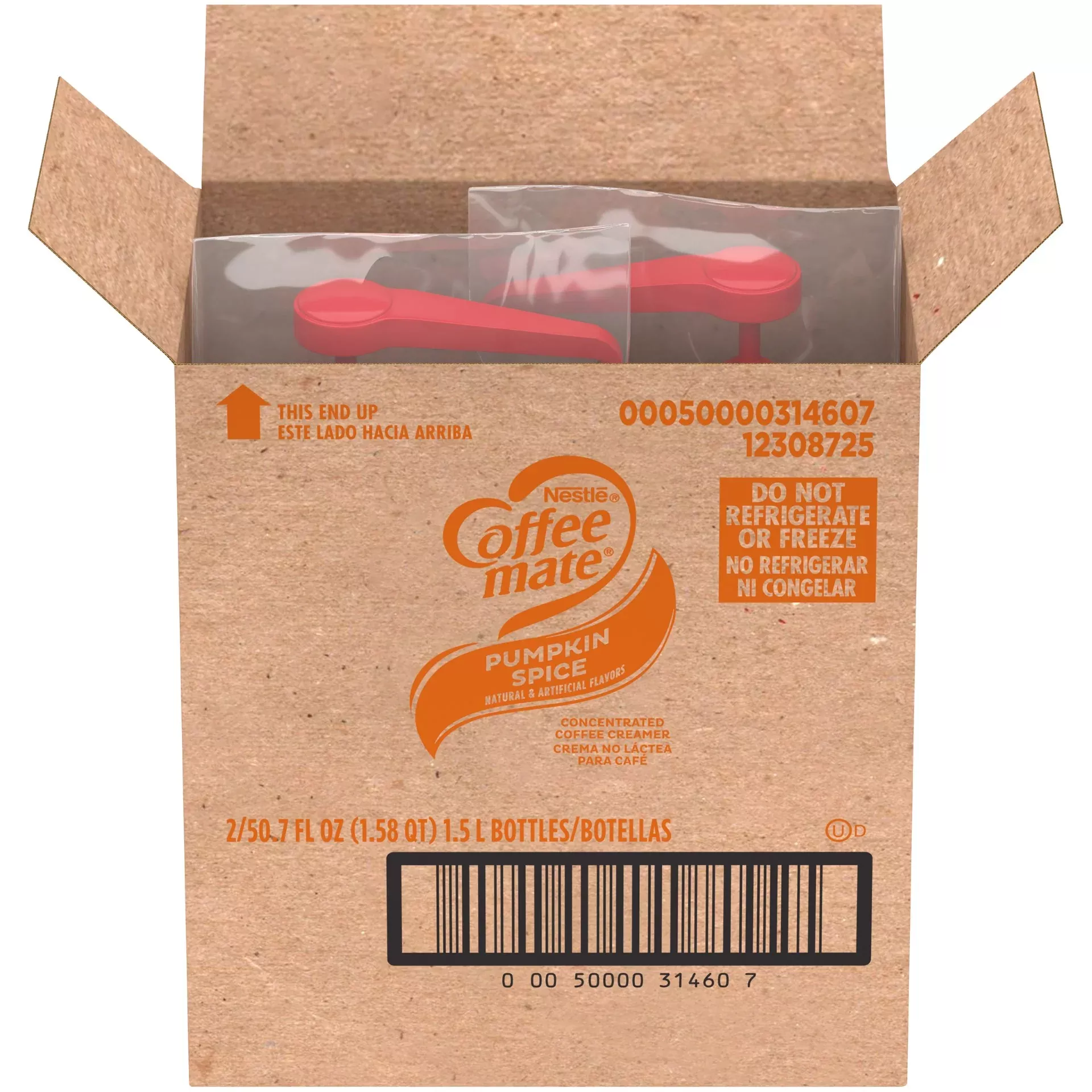 Nestle Professional Coffee Mate Pumpkin Spice Pump Bottle 1.58 Quart - 2 Per Case