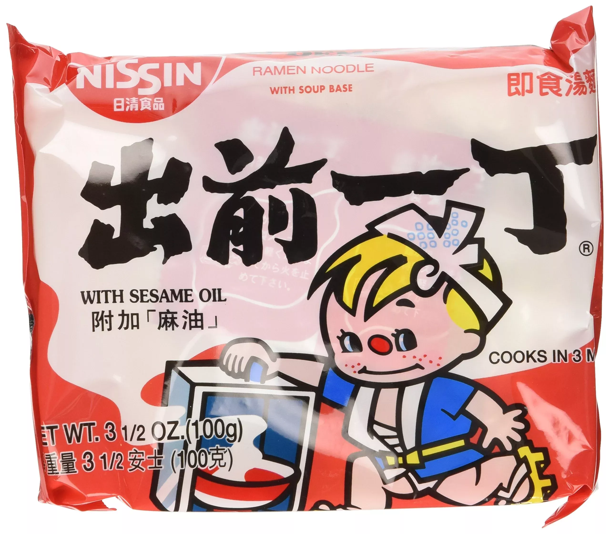 Nissin Demae Ramen, Sesame Oil, 3.5 Oz (30 Packs)