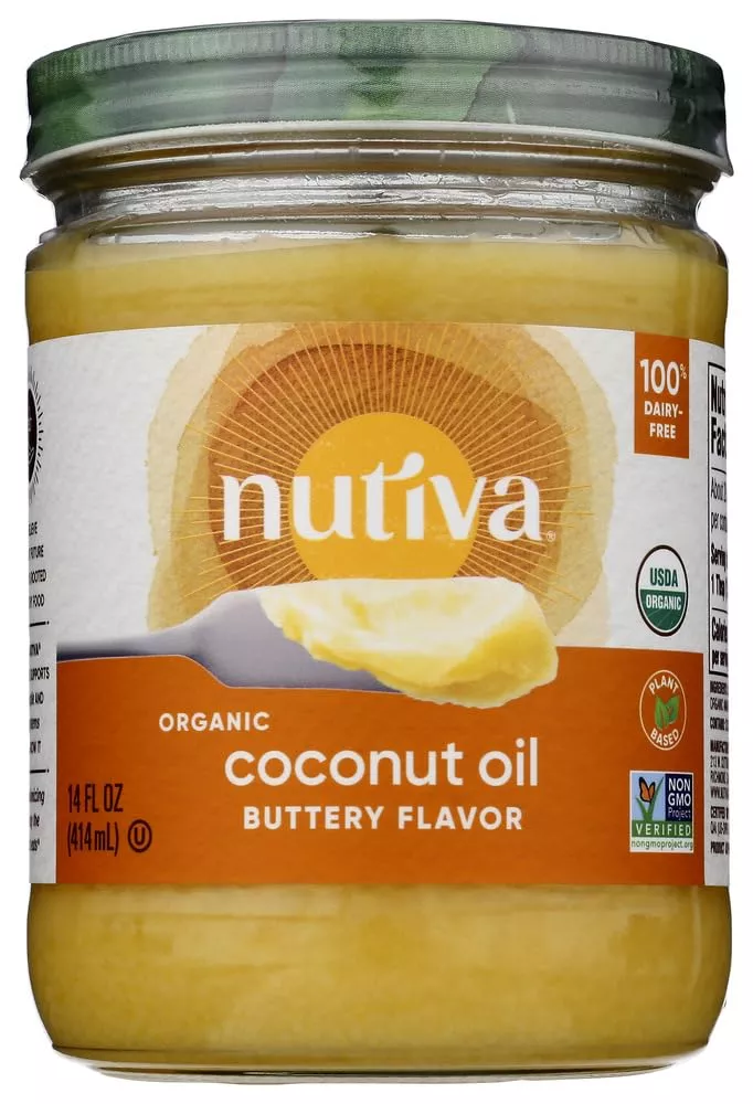 Nutiva, Organic Coconut Oil, Buttery Flavor, 14 Fl Oz Pack Of 2