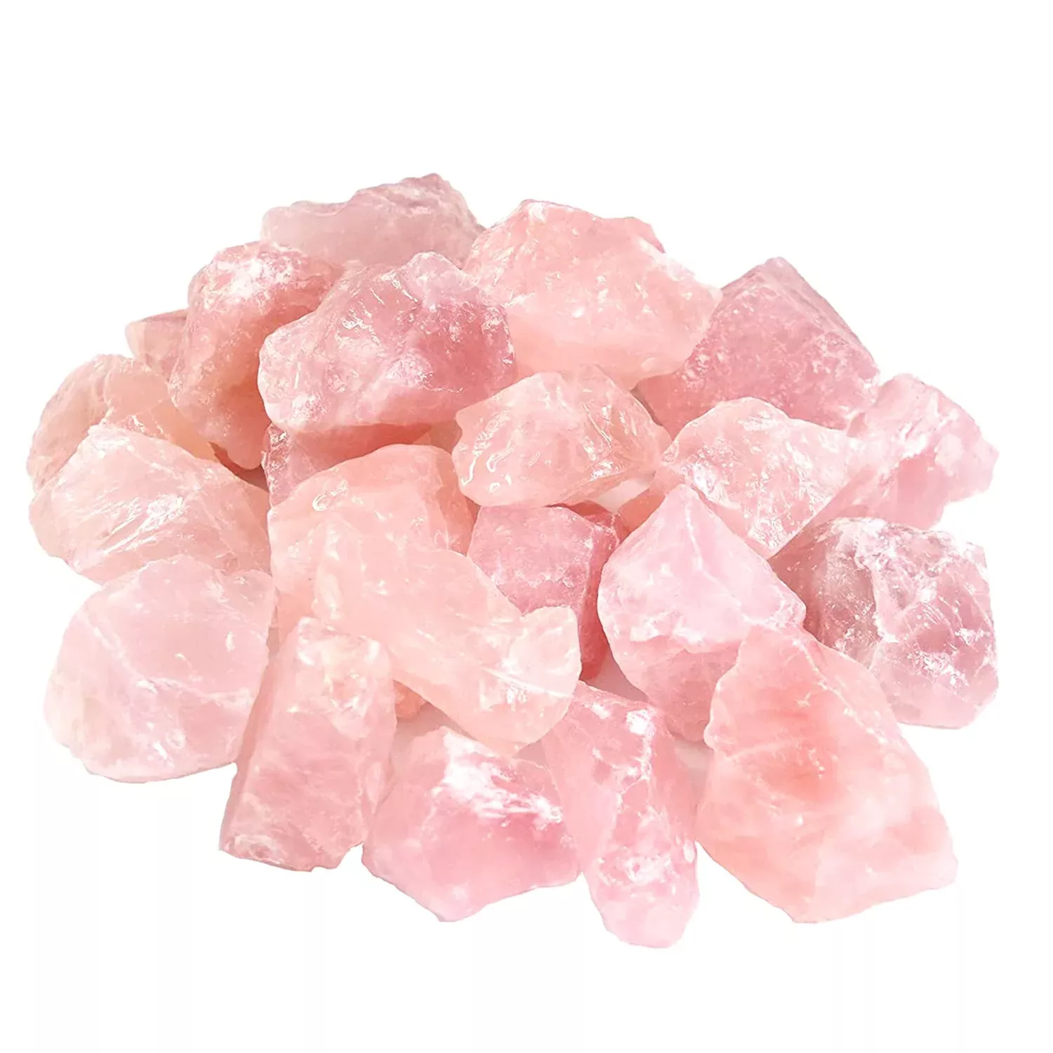 Nvzi Rose Quartz Crystals, Raw Crystals Bulk, Gem Stones Rocks Crystal