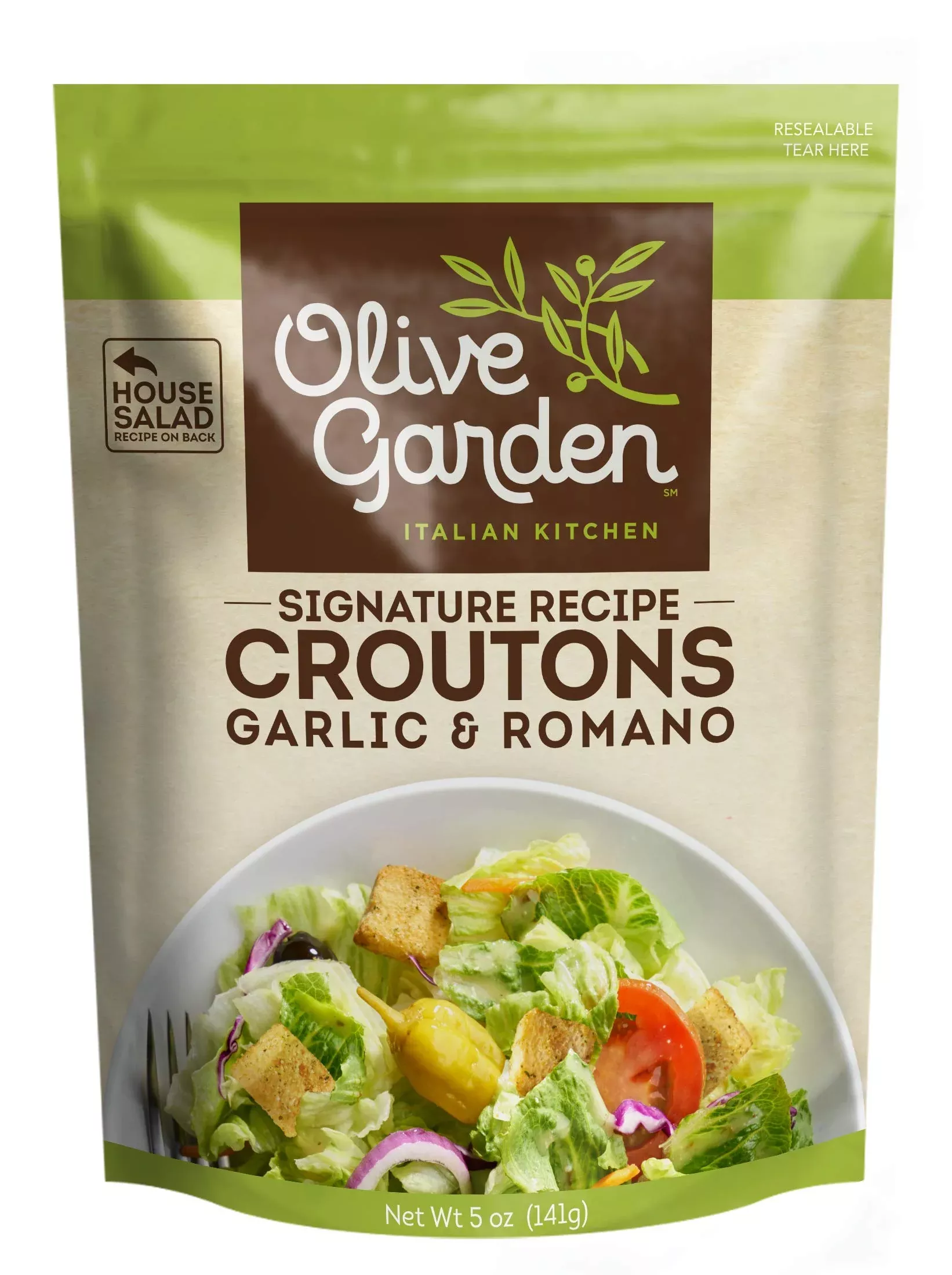 Olive Garden Seasoned Croutons, Garlic & Romano, 5 Ounce (Pack Of 9)