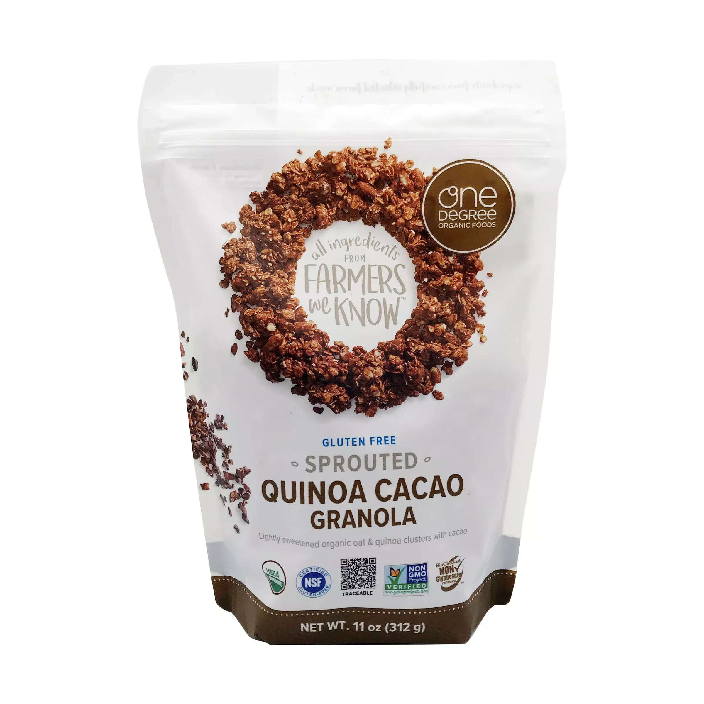 One Degree Granola Quinoa Cacao, 11 Oz