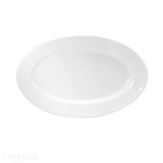 Oneida 11.5 Inch Buffalo Cream White Rolled Edge Platter 1 - 12 Each - 1 Per Case