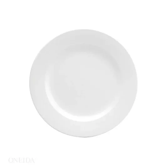 Oneida 7 1/8" Buffalo Cream White Rolled Edge Plate 36-1 Each - 36 Per Case