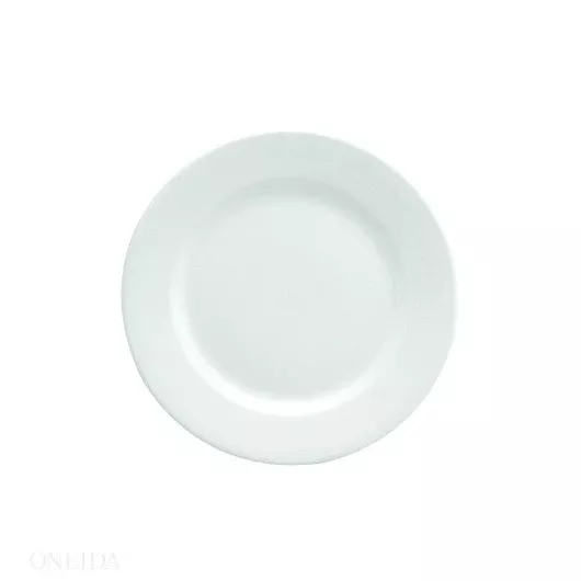 Oneida 9 Inch Buffalo Bright White Rolled Edge Plate 1 - 24 Each - 1 Per Case