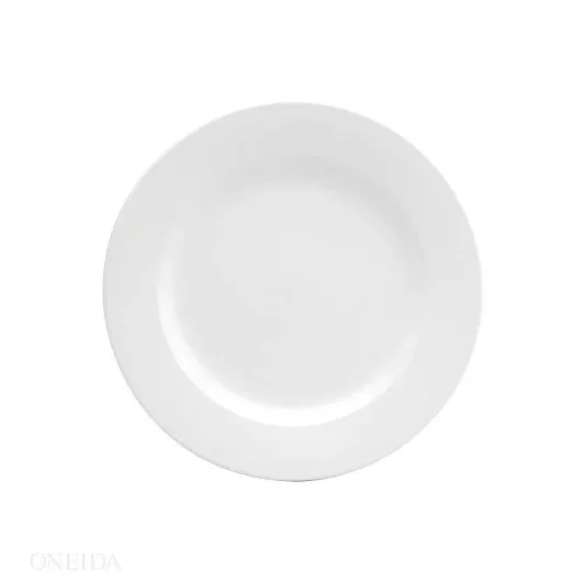 Oneida 9 Inch Buffalo Cream White Rolled Edge Plate 1 - 24 Each - 1 Per Case
