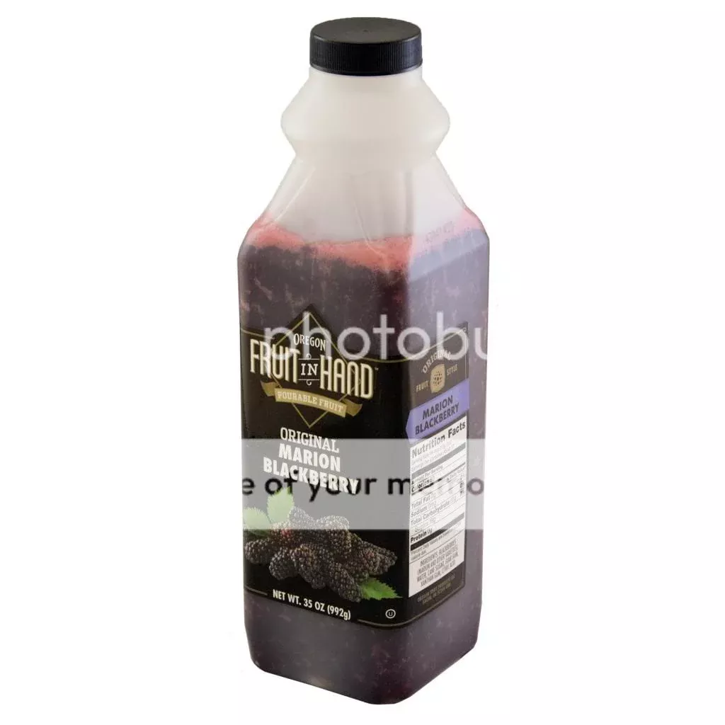 Oregon Fruit Products Marion Blackberry Diced Puree Original 35 Ounce Size - 6 Per Case