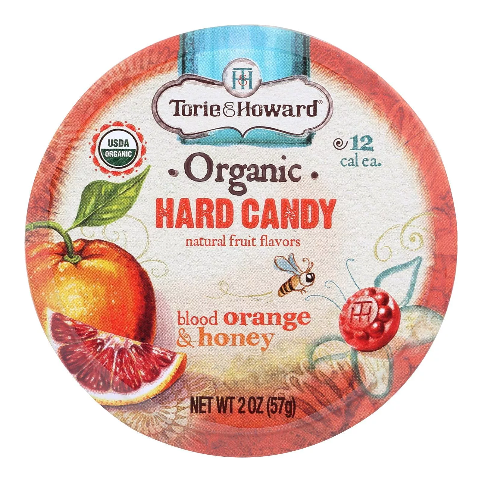 Organic Hard Candy Blood Orange And Honey 2 Ounces (Case Of 8)