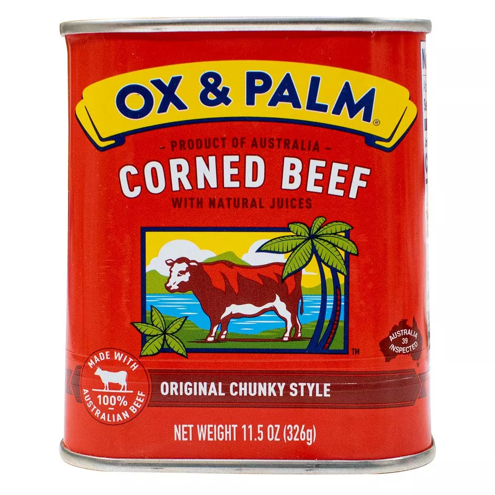 Ox & Palm Corned Beef Original Chunky Style Tapered Can, 11.5 Ounce (Pack Of 12)