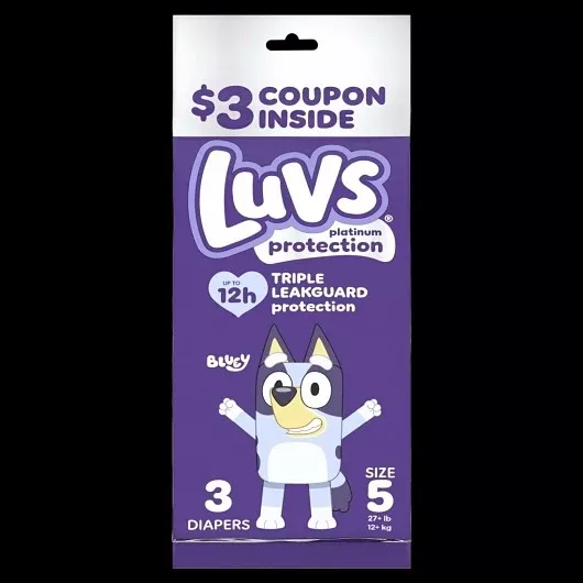 P&g Retail- Health & Beauty Luvs Platinum Protection Diapers Base Version Sample Mixed Size 3-5 1 - 40 Cnt - 40 Count - 1 Per Case