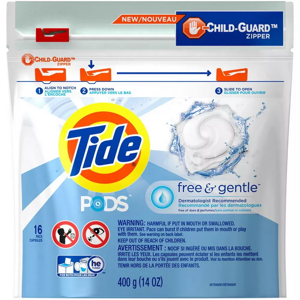 P&g Retail Tide Free & Gentle Laundry Detergent Liquid Pod 6 - 16 Cnt - 16 Count - 6 Per Case