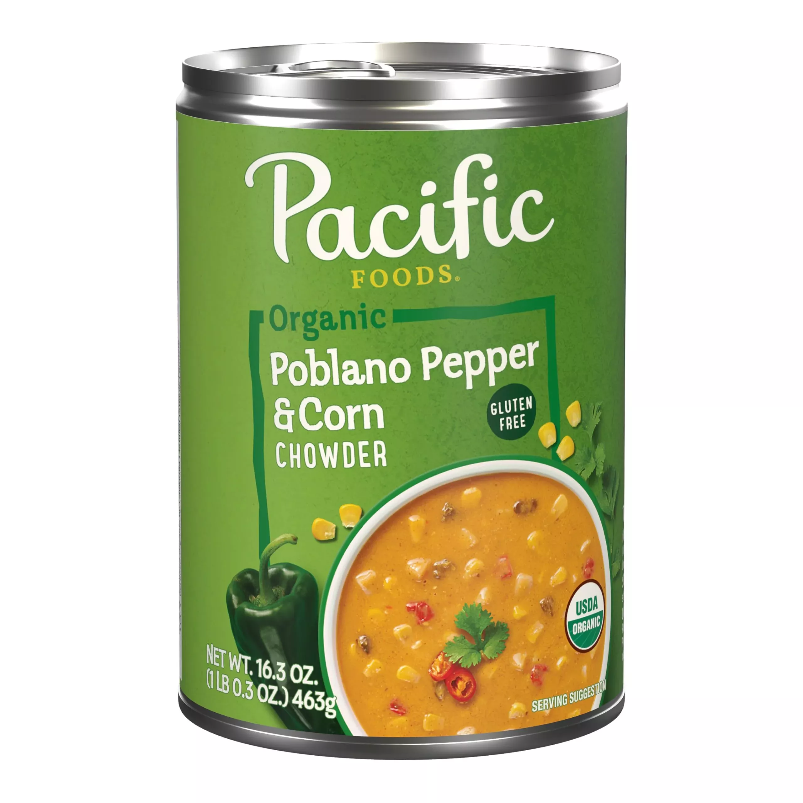 Pacific Foods Organic Poblano Pepper And Corn Chowder, 16.3 Oz Can